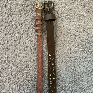 J. CREW Set of 2 Leather Belts